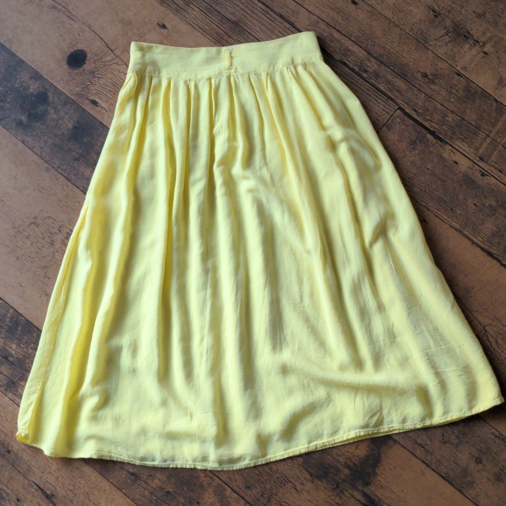 Yellow Twix Mid Length Skirt